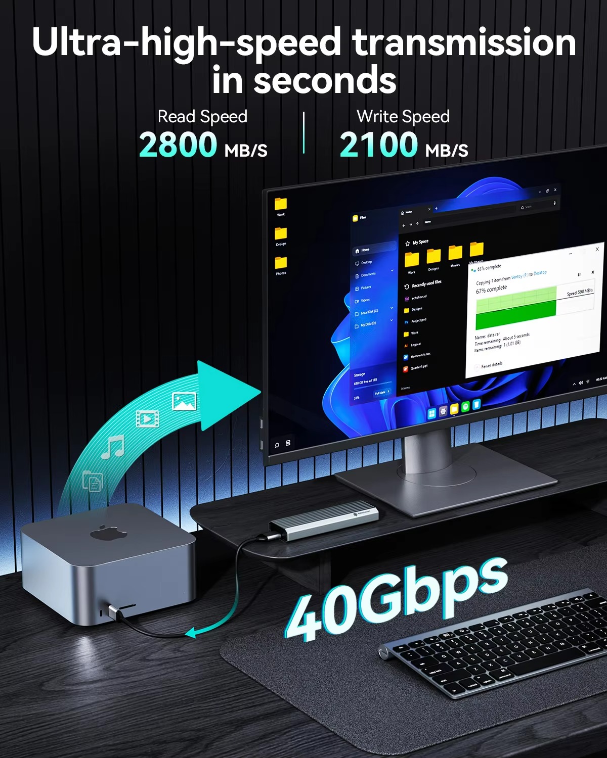 요타마스터 40Gbps 외장 하드 드라이브 케이스 M. - Usb4 40Gbps External Ssd 8Tb 리뷰 및 가격